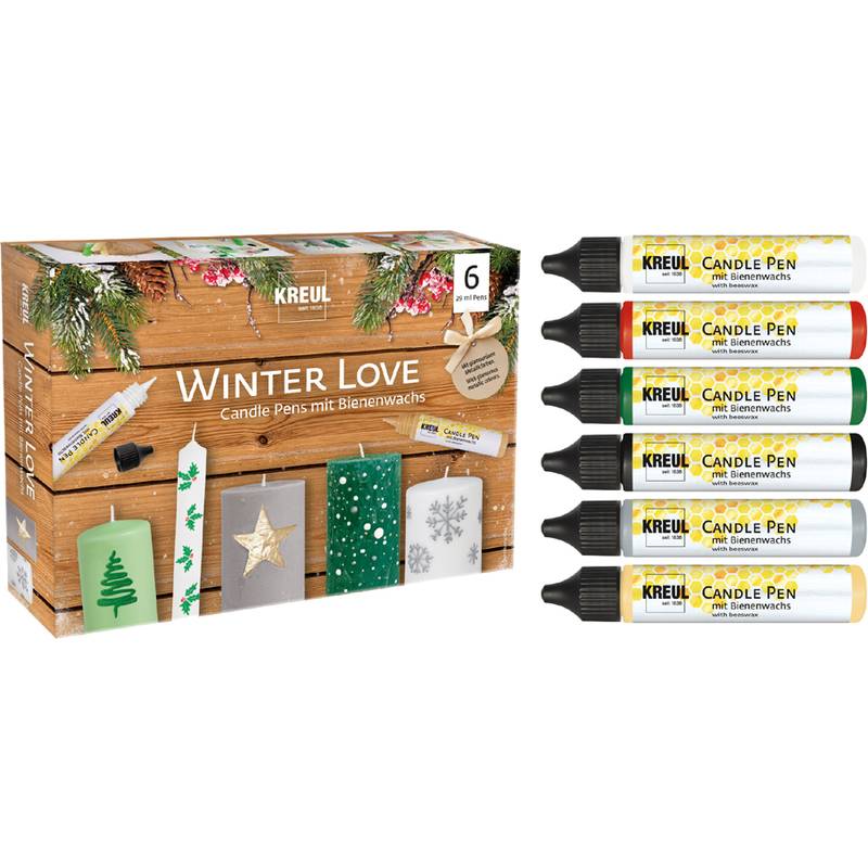KREUL Candle Pen "Winter Love", 6er-Set