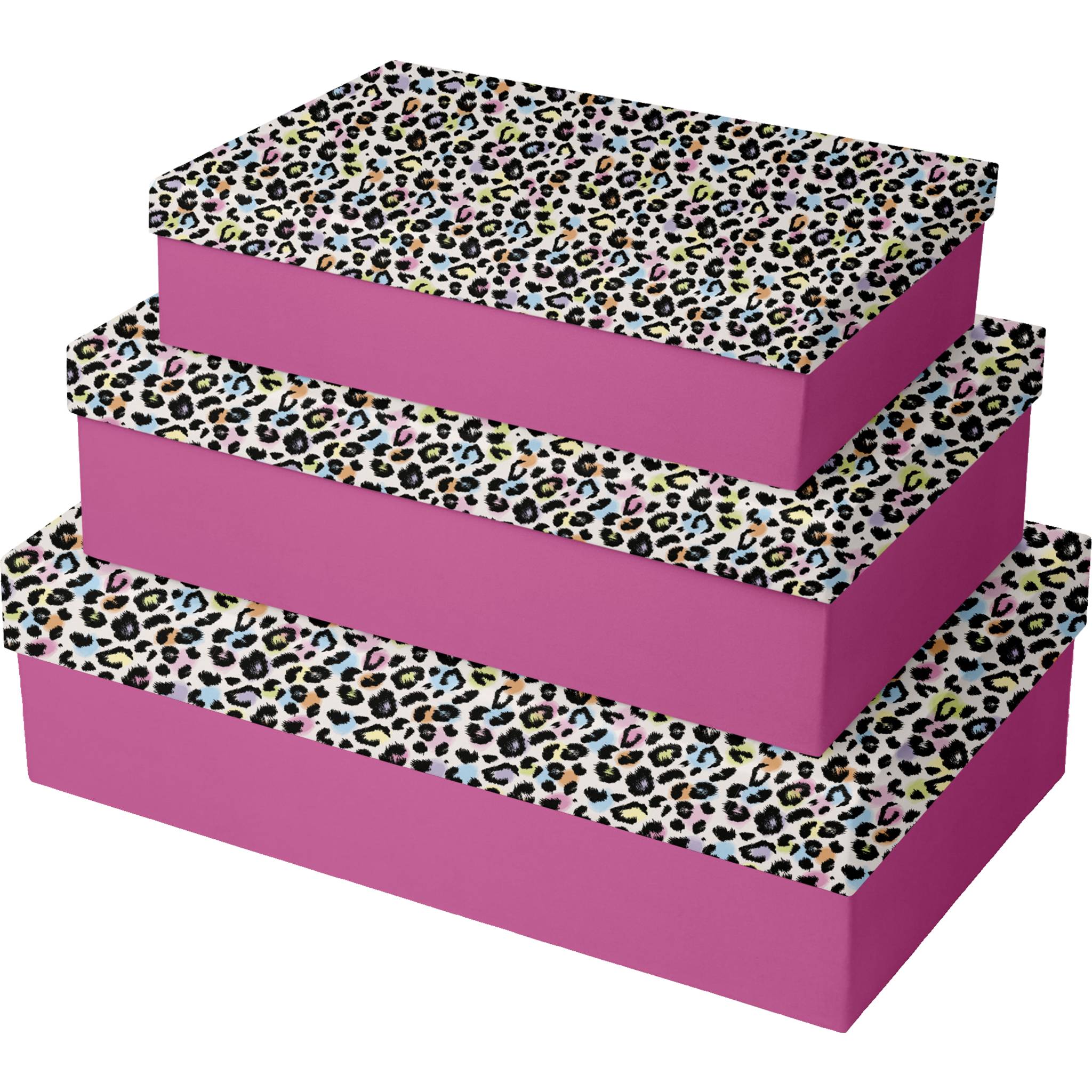 Clairefontaine Set 3 Boxen Leopard rechteckig - K-30741-BXC