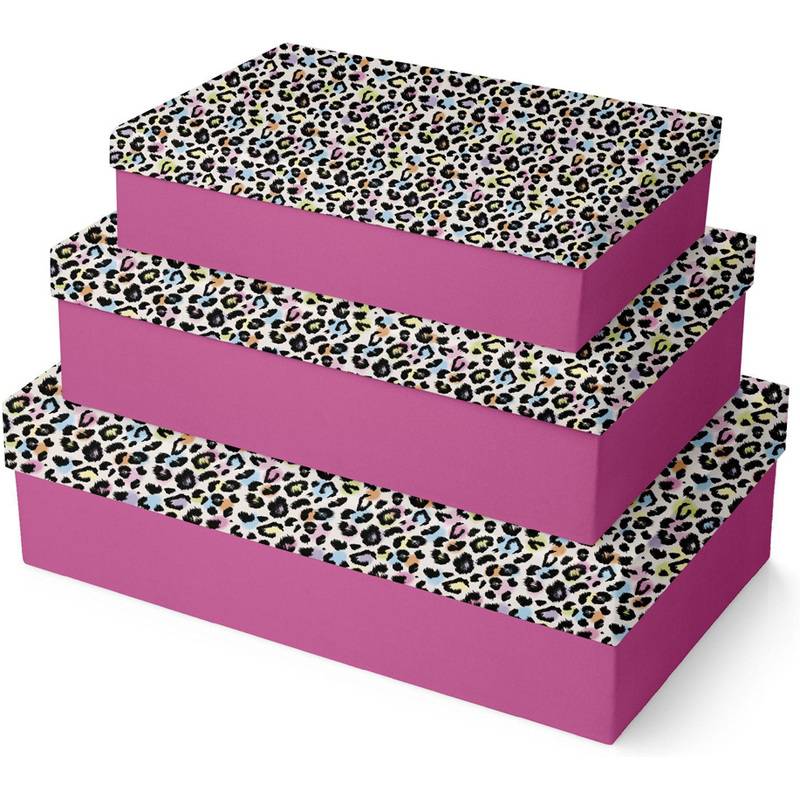 Clairefontaine Geschenkboxen-Set "Leopard", 3-teilig