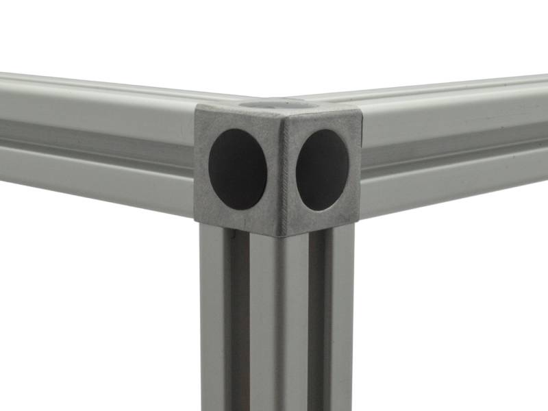 Würfelverbinder 3D 20 I-Typ Nut 5 inkl. Befestigungssatz und Abdeckkappen