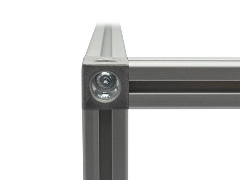 Würfelverbinder 3D 20 I-Typ Nut 5 inkl. Befestigungssatz und Abdeckkappen