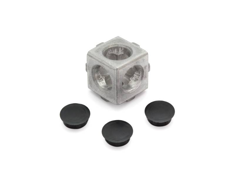 Würfelverbinder 3D 20 I-Typ Nut 5 + die Abdeckkappen