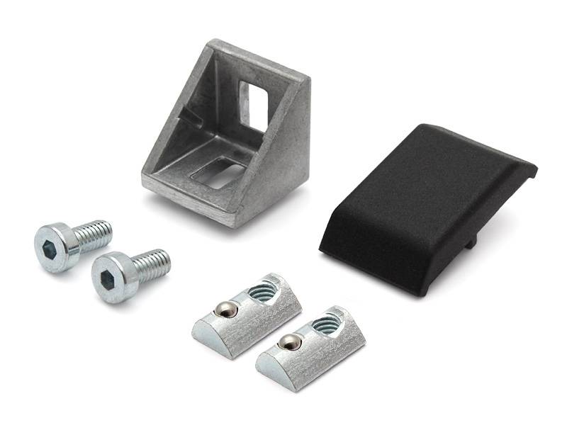 Winkel 20 I-Typ Nut 5 inkl. Befestigungssatz und Abdeckkappe