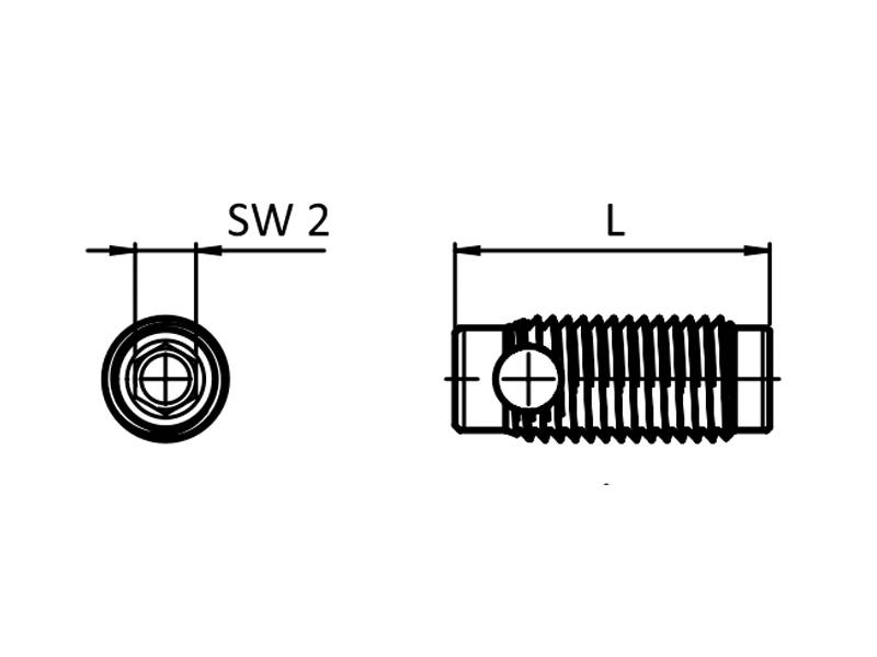 Gewindehülse mit Innengewinde M4 I-Typ Nut 5