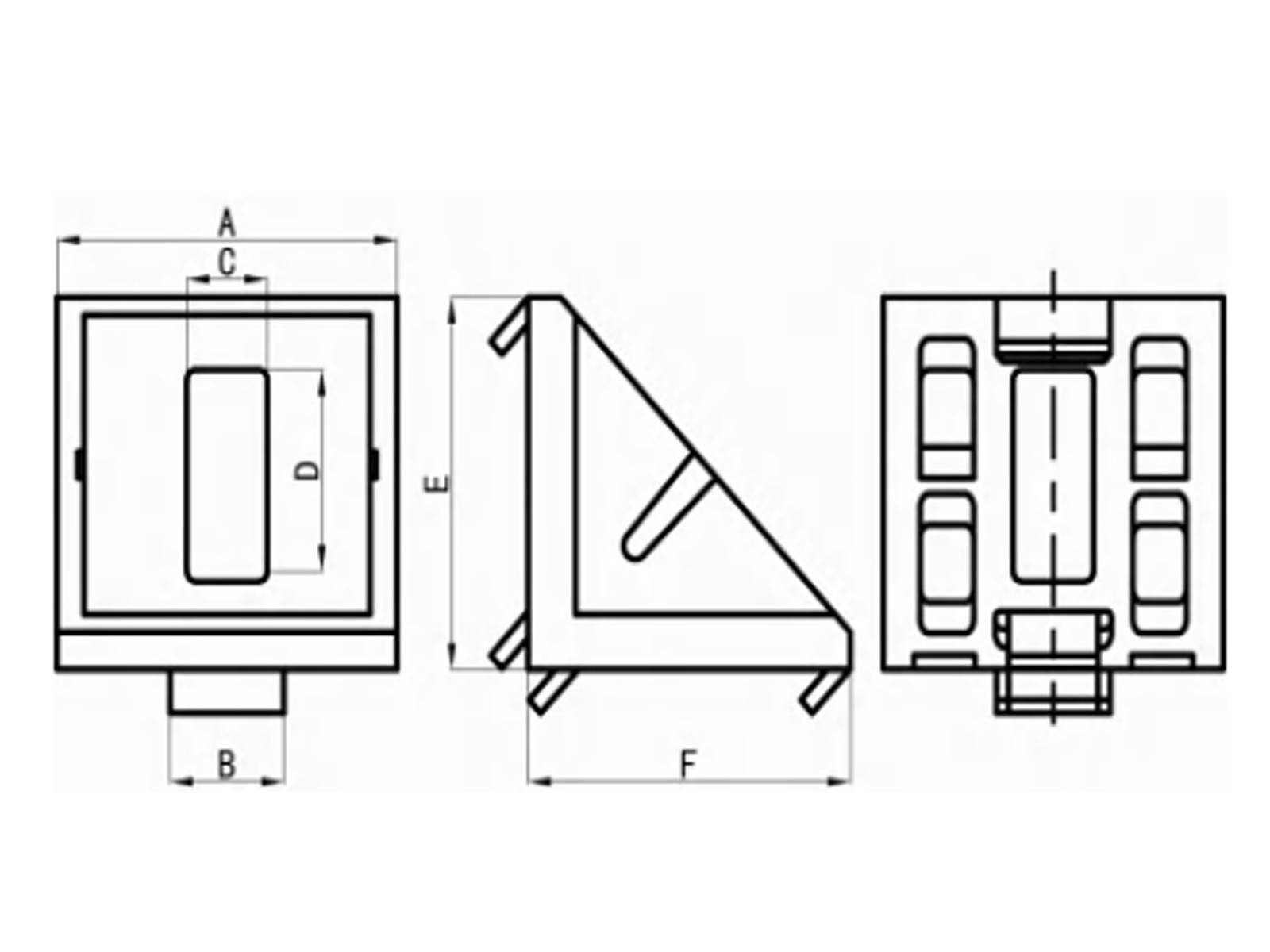 Verbindungswinkel - 3030-6, Aluminium blank, I-Typ Nut 6