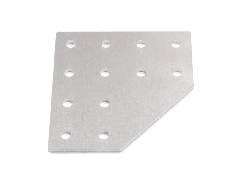 Verbinderplatte 78-L, 12-loch, gelasert, Aluminium
