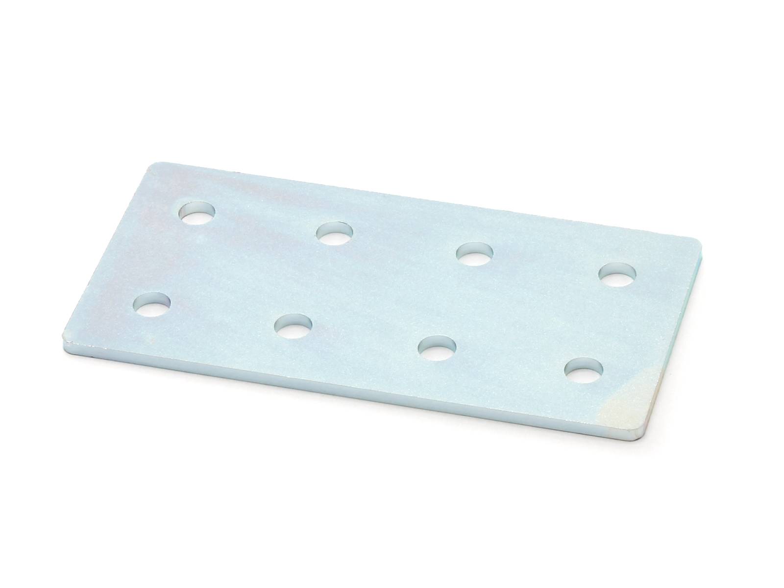 Verbinderplatte I-Typ Nut 5, 40x80mm, Stahl 2mm galvanisch verzinkt