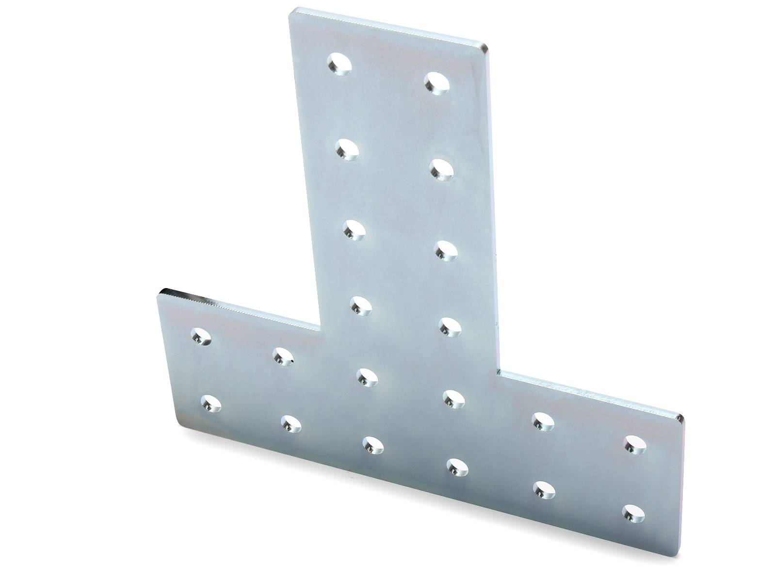 Verbinderplatte I-Typ Nut 5, T - 40x120x120mm, Stahl 2mm galvanisch verzinkt