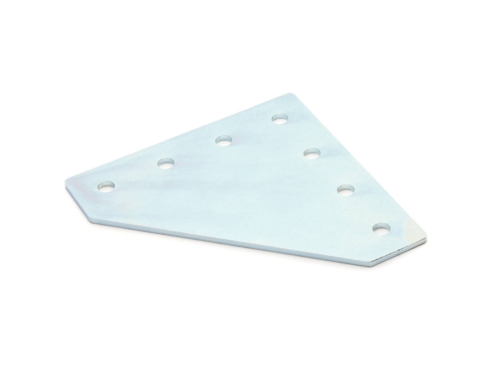 Verbinderplatte I-Typ Nut 5, LD - 20x80x80mm, Stahl 2mm galvanisch verzinkt