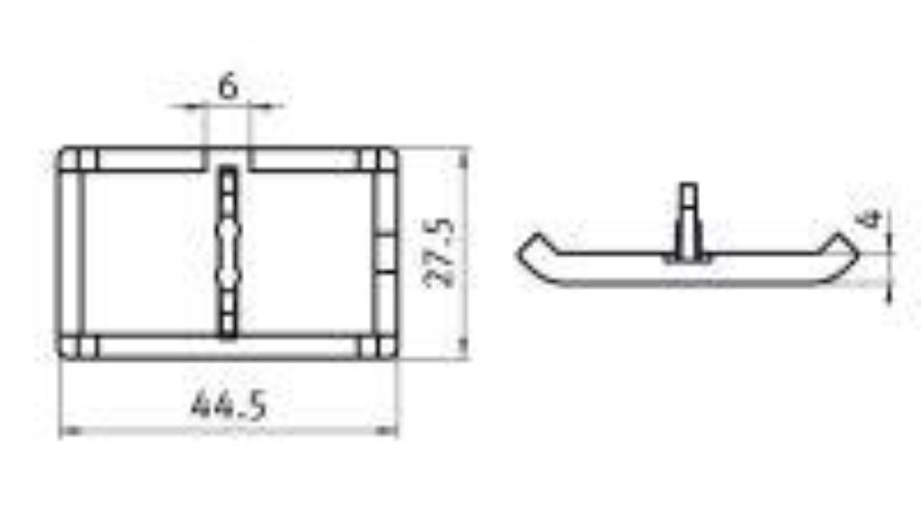Winkelabdeckkappe 30 I-Typ Nut 6