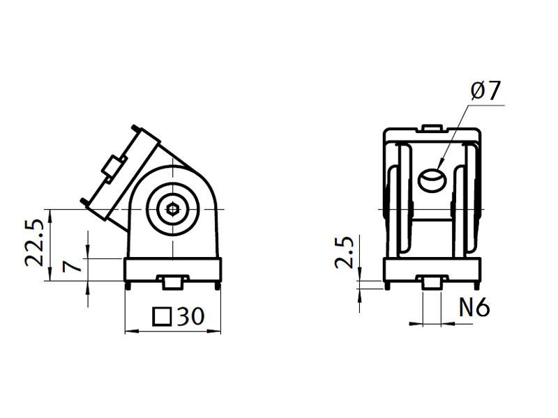 Gelenk 30 I-Typ Nut 6