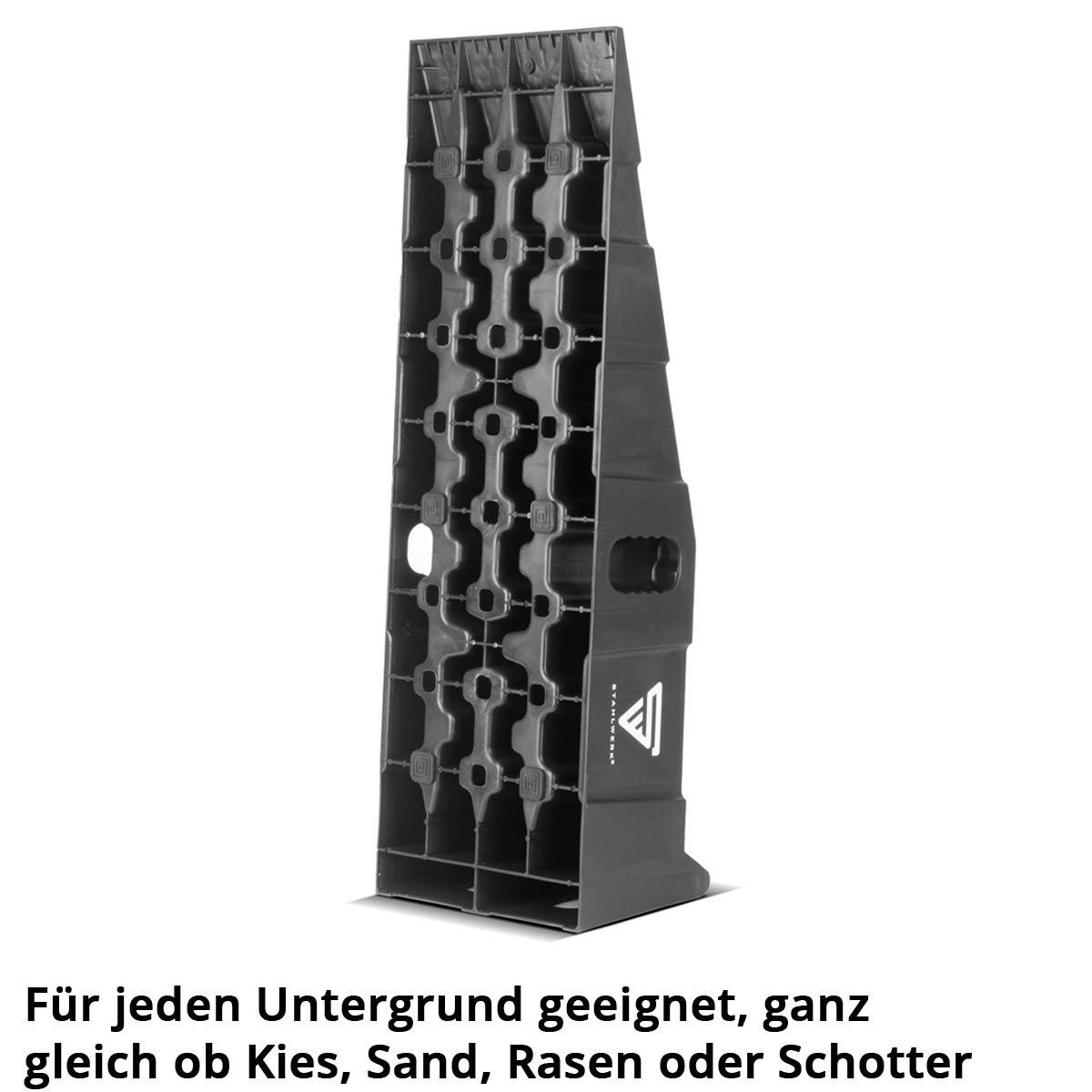 STAHLWERK Stufenkeil GT-15 ST 2er Set mit 6 t Tragkraft Auffahrkeil Unterlegkeil