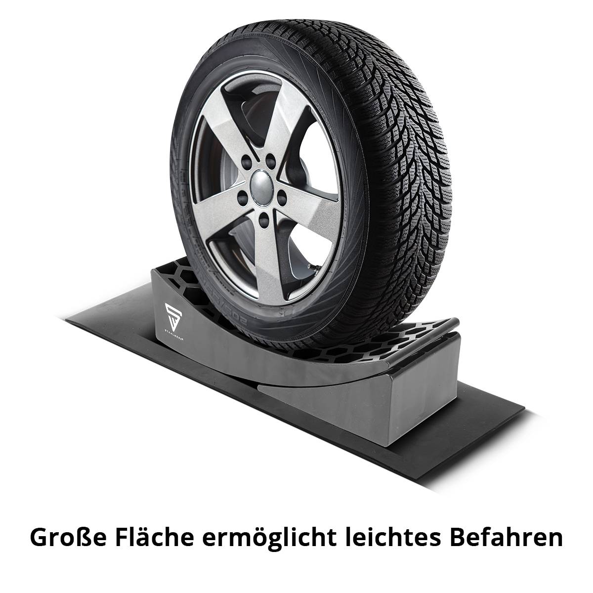 STAHLWERK Auffahrkeile GT-17 ST 2er Set bis 15,8t Achslast Unterlegkeil Rundkeil