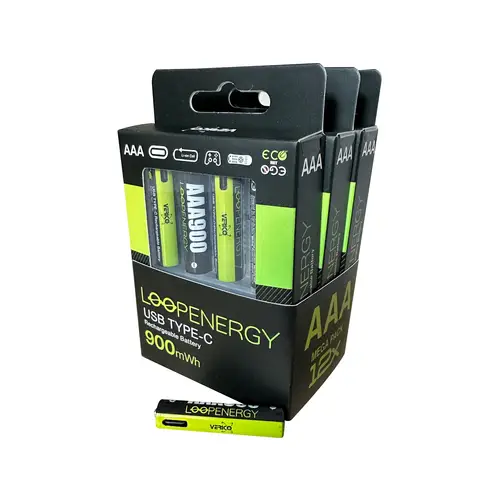 VERICO Li-Ion-Akku Loop Energy AAA, mit USB-C Buchse, 12er Pack VERICO Li-Ion-Akku Loop Energy AAA, mit USB-C Buchse, 12er Pack