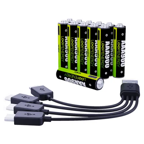 VERICO Li-Ion-Akku Loop Energy AAA, mit USB-C Buchse, 12er Pack VERICO Li-Ion-Akku Loop Energy AAA, mit USB-C Buchse, 12er Pack