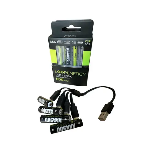 VERICO Li-Ion-Akku Loop Energy AAA, mit USB-C Buchse, 12er Pack VERICO Li-Ion-Akku Loop Energy AAA, mit USB-C Buchse, 12er Pack