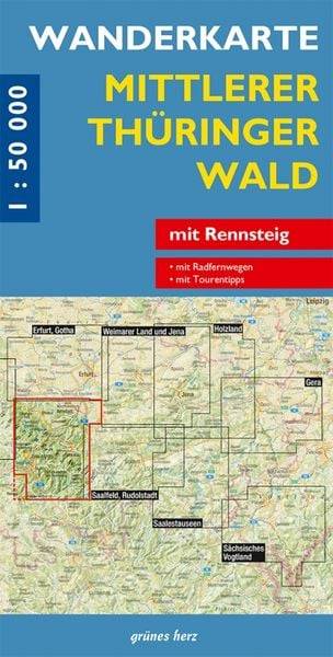 Mittlerer Thüringer Wald 1 : 50 000 Wanderkarte