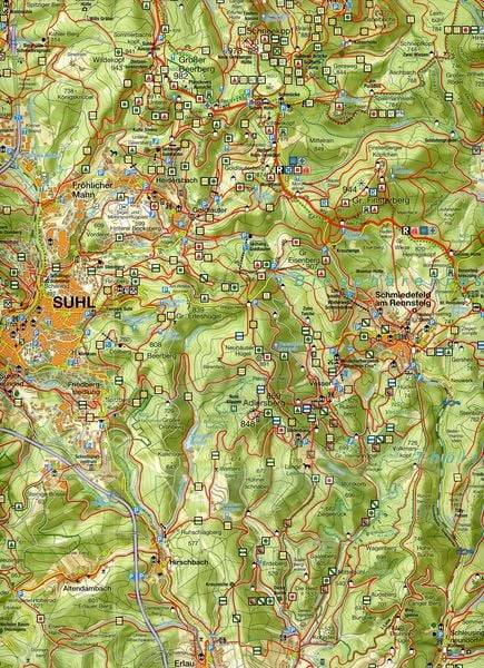 Mittlerer Thüringer Wald 1 : 50 000 Wanderkarte