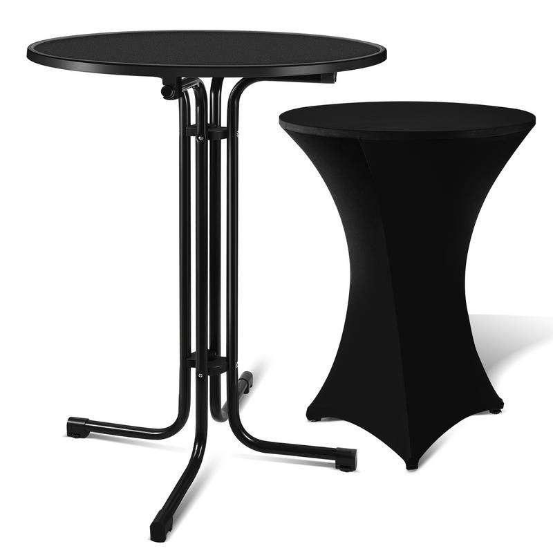 Stehtisch klappbar - Gastronomie Bistrotisch rund - Wetterbeständiger Klapptisch Gartentisch - Runder Partytisch - Hitzebeständig - Stabil und siche