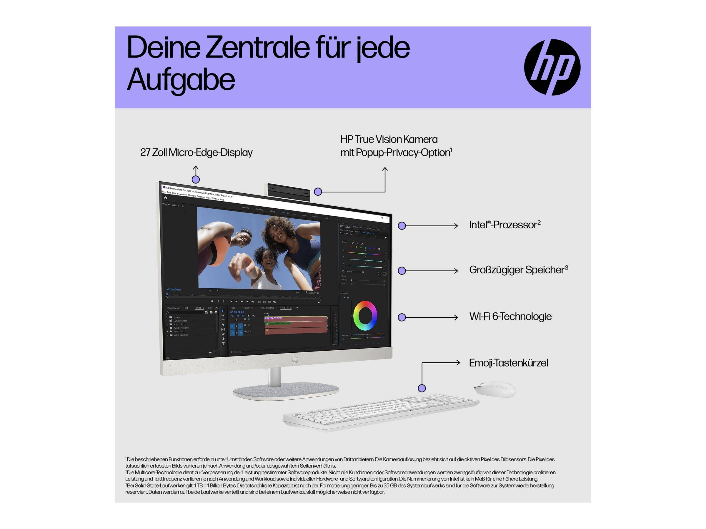 HP All-in-One PC 27-cr0113ng [68,5cm (27") FHD-Display, Intel Core i3-1315U,