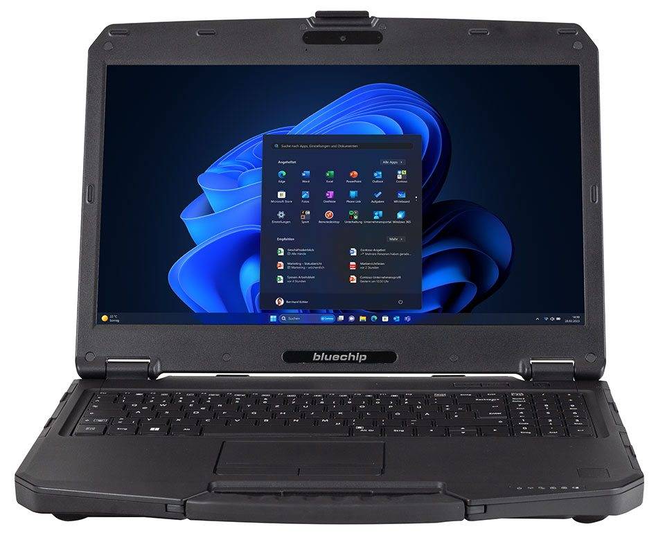 bluechip TRAVELline B15W59 *Outdoor* Intel® Core™ i5-1235U Prozessor / bis zu 4.40 GHz, Windows 11 Pro, 15.6"" non-glare