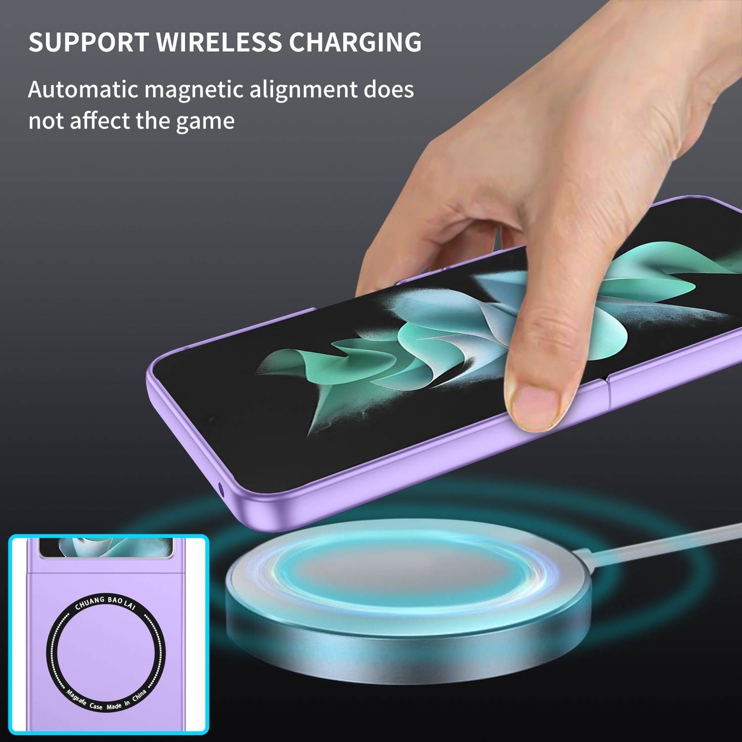 Für Samsung Galaxy Z Flip6 Magnet Magsafe Handy Schutz Hülle Case Lila