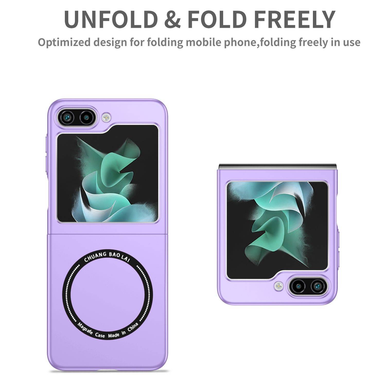 Für Samsung Galaxy Z Flip6 Magnet Magsafe Handy Schutz Hülle Case Lila