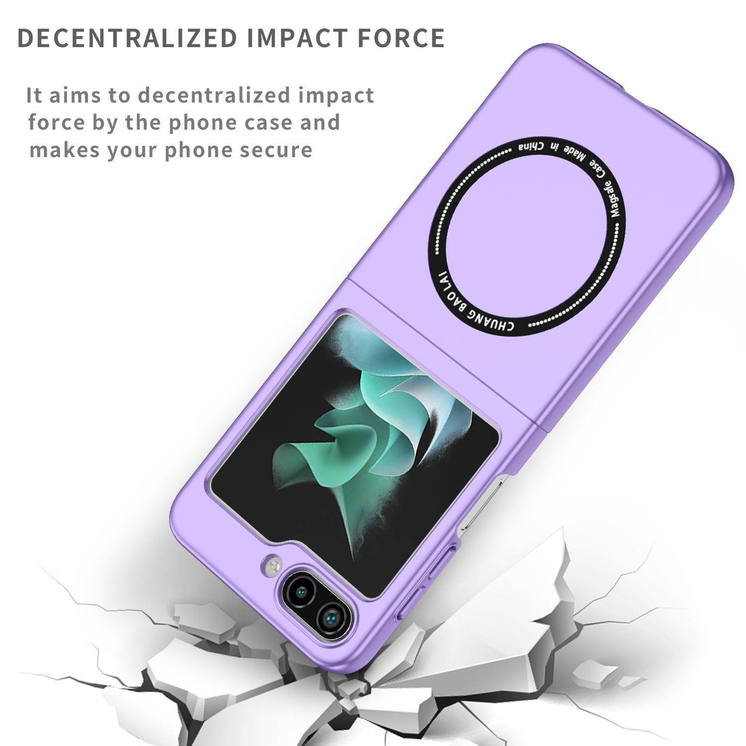 Für Samsung Galaxy Z Flip6 Magnet Magsafe Handy Schutz Hülle Case Lila