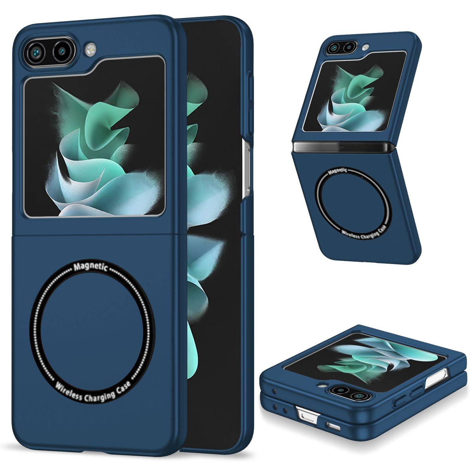 Für Samsung Galaxy Z Flip6 Magnet Magsafe Handy Schutz Hülle Case Blau