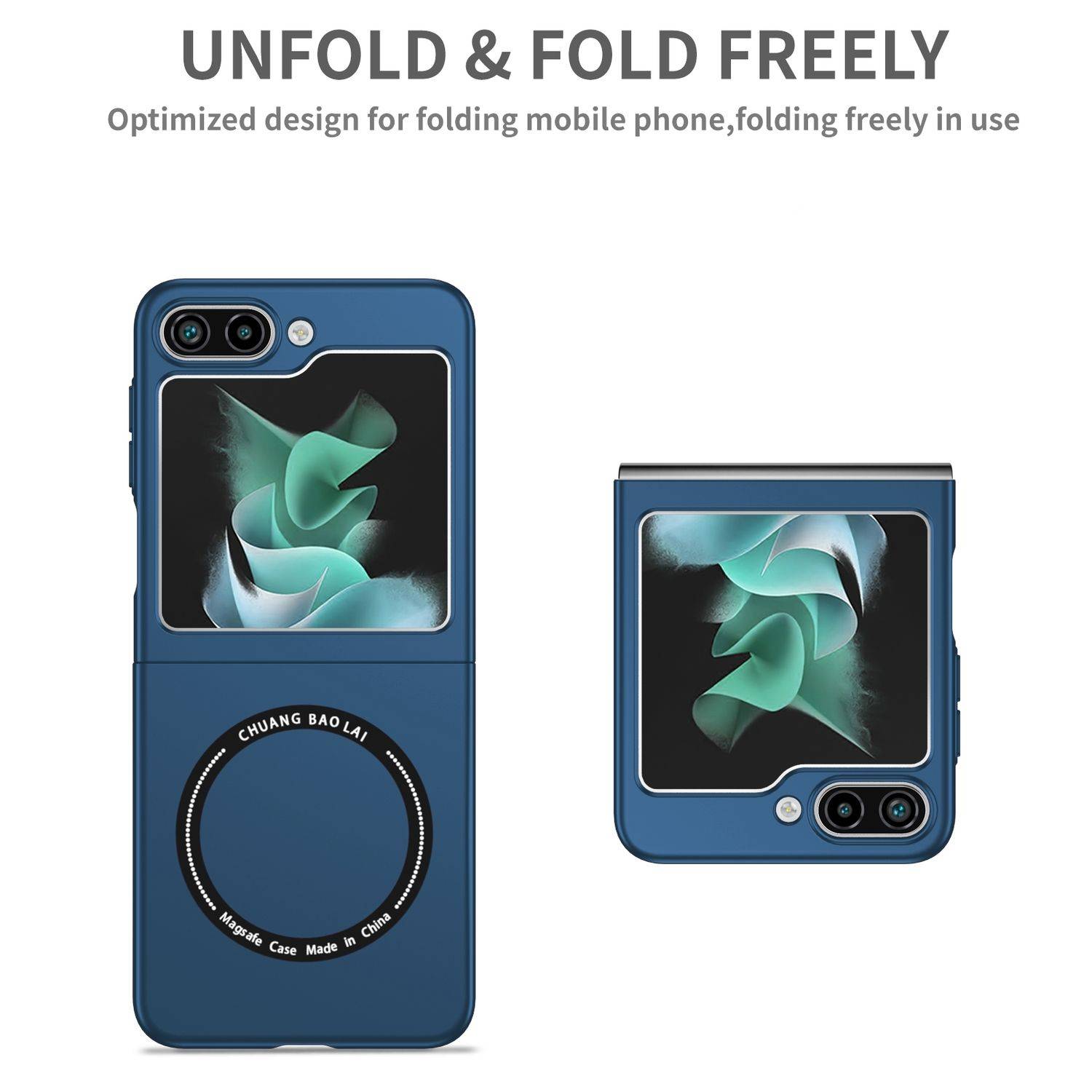 Für Samsung Galaxy Z Flip6 Magnet Magsafe Handy Schutz Hülle Case Blau