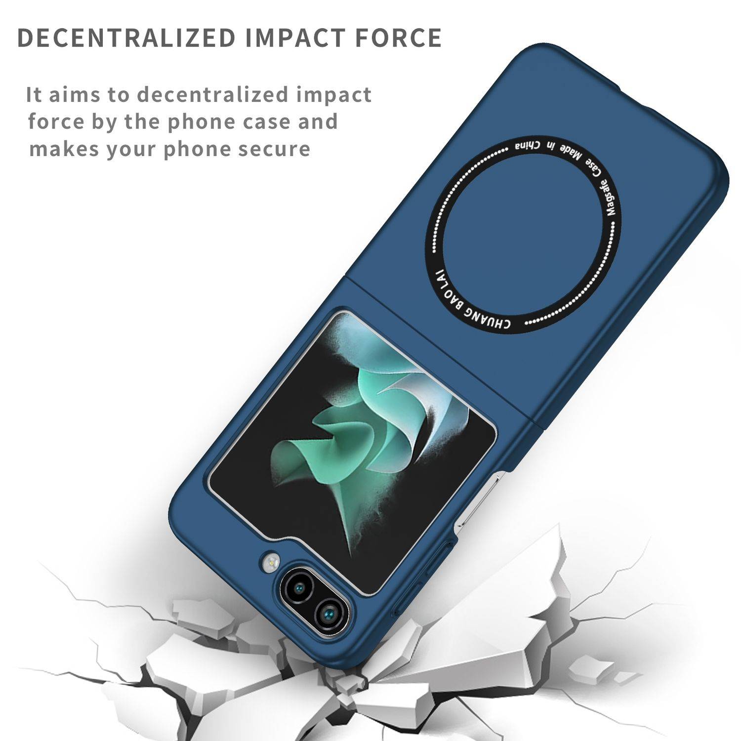 Für Samsung Galaxy Z Flip6 Magnet Magsafe Handy Schutz Hülle Case Blau
