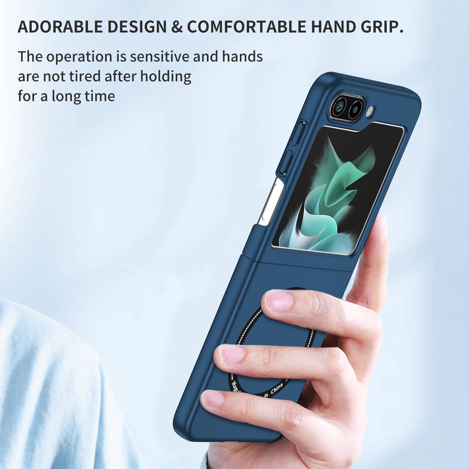 Für Samsung Galaxy Z Flip6 Magnet Magsafe Handy Schutz Hülle Case Blau