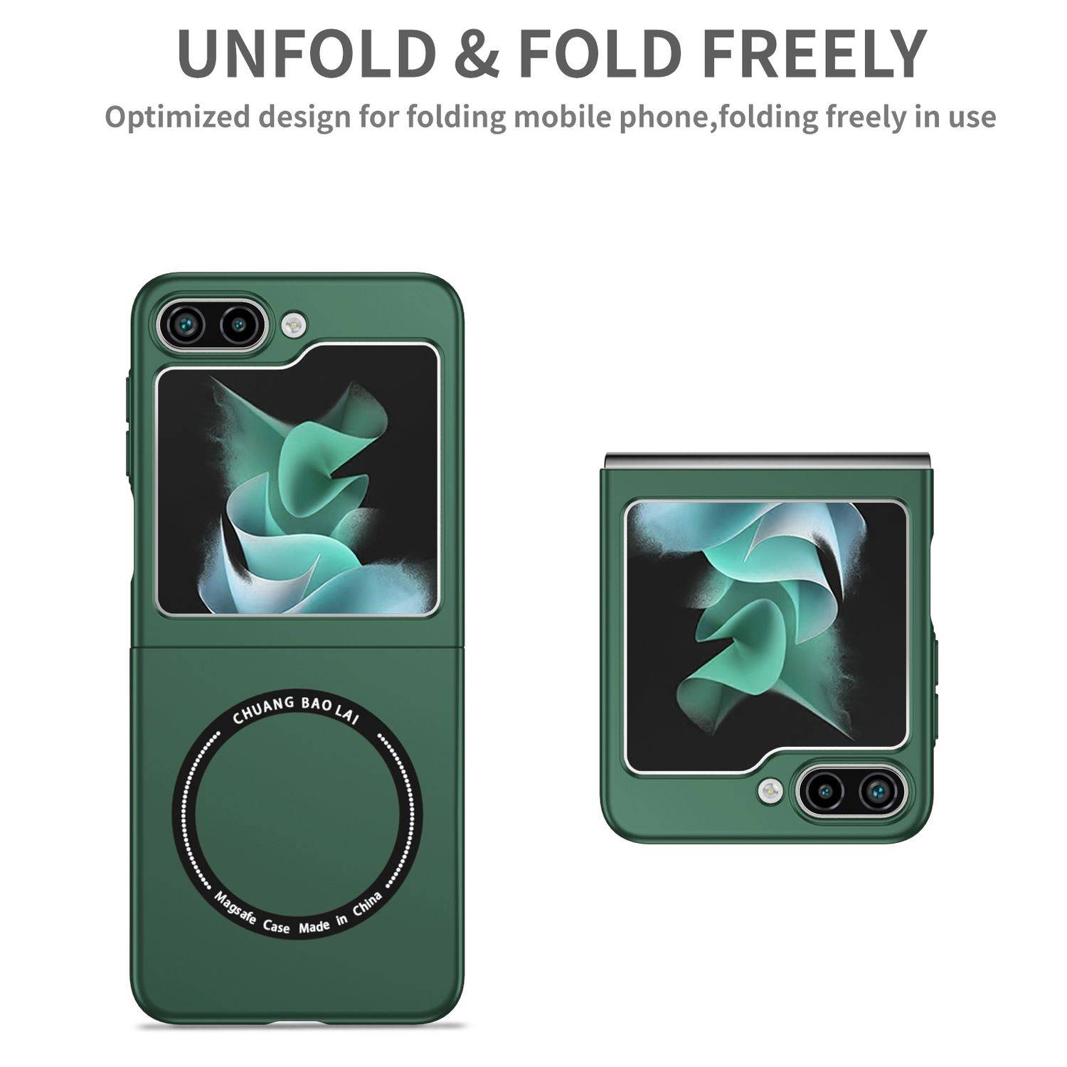 Für Samsung Galaxy Z Flip6 Magnet Magsafe Handy Schutz Hülle Case Grün