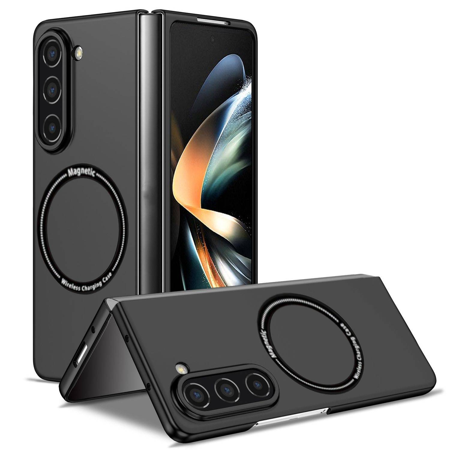 Für Samsung Galaxy Z Fold6 Magnet Magsafe Handy Schutz Hülle Schwarz
