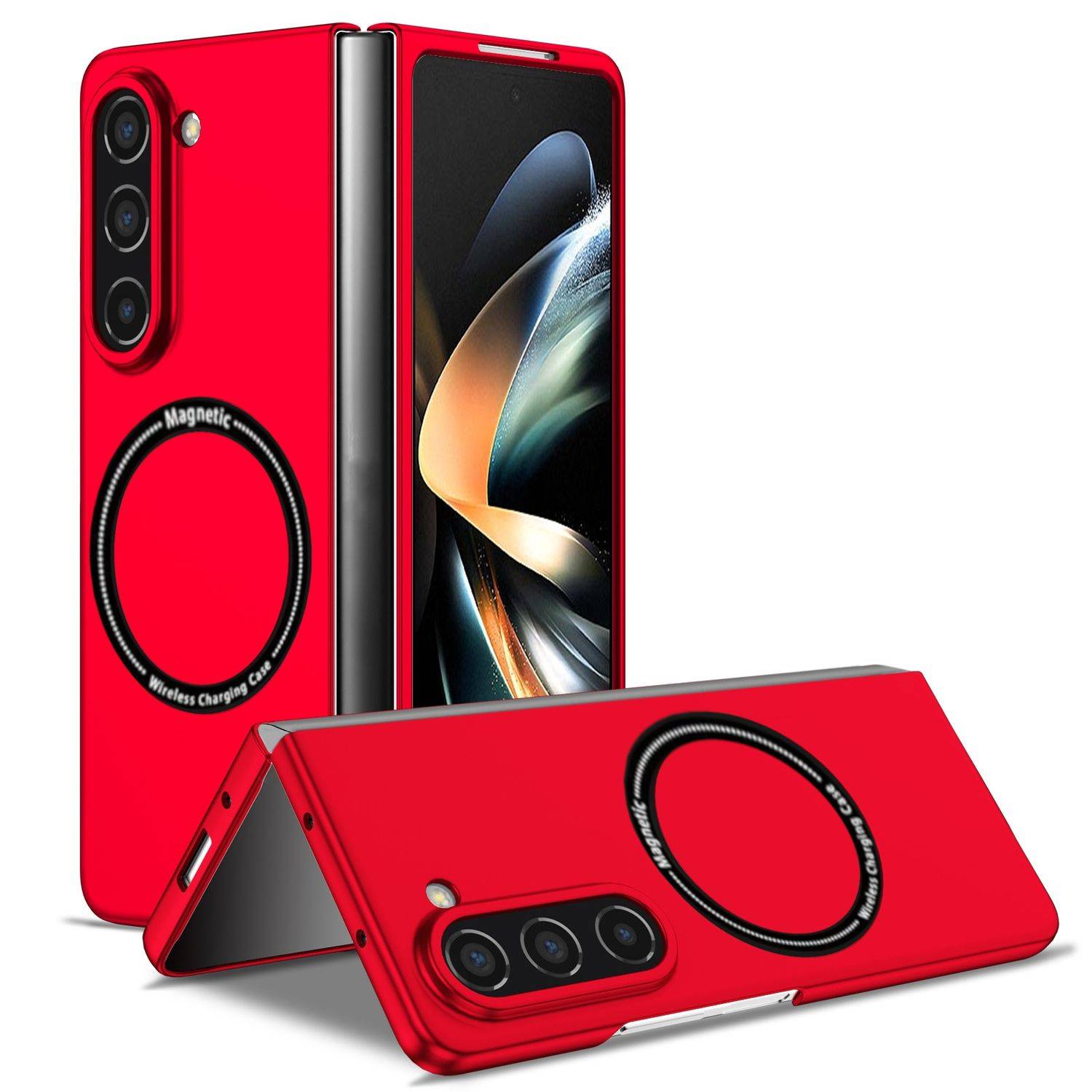 Für Samsung Galaxy Z Fold6 Magnet Magsafe Handy Schutz Hülle Case Rot
