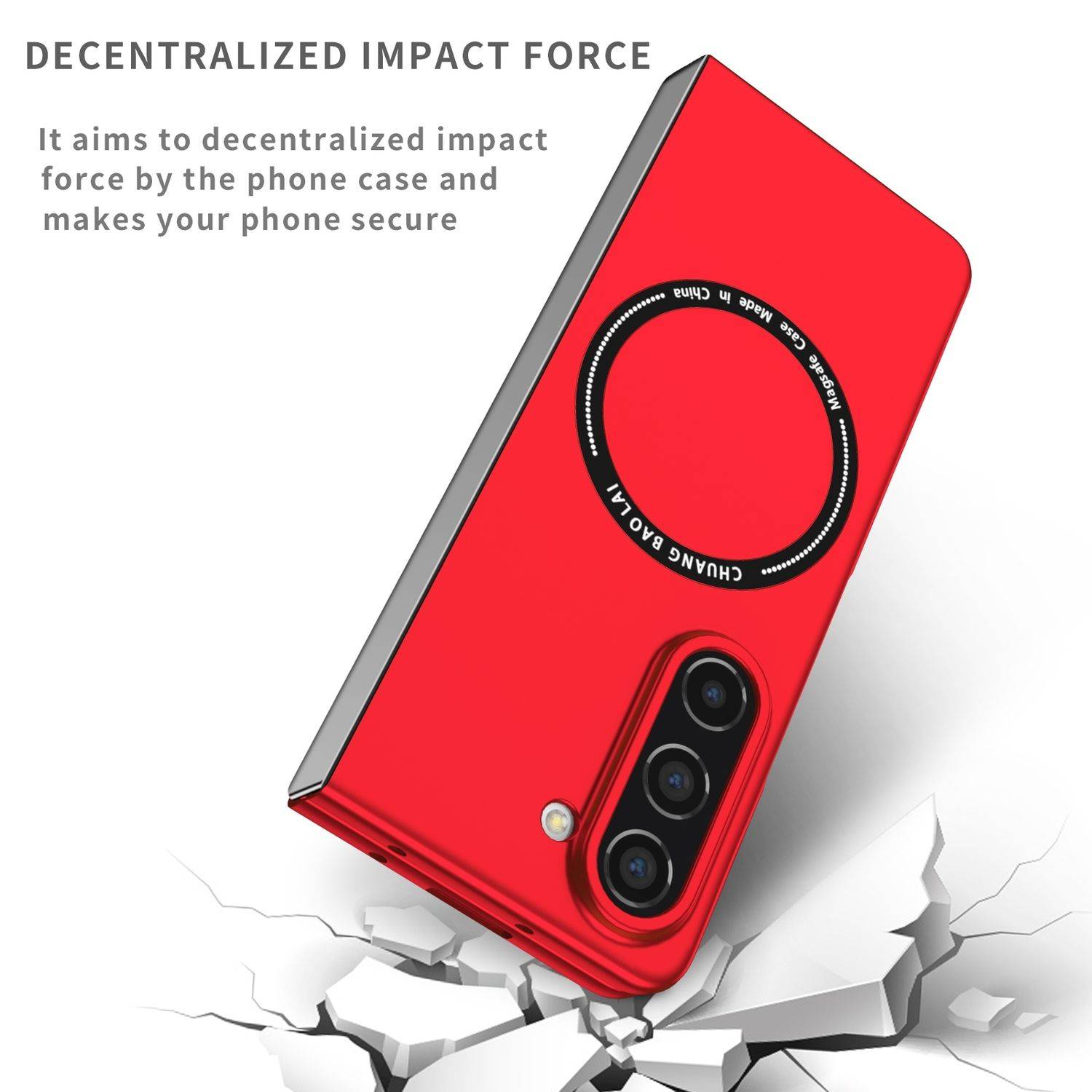 Für Samsung Galaxy Z Fold6 Magnet Magsafe Handy Schutz Hülle Case Rot