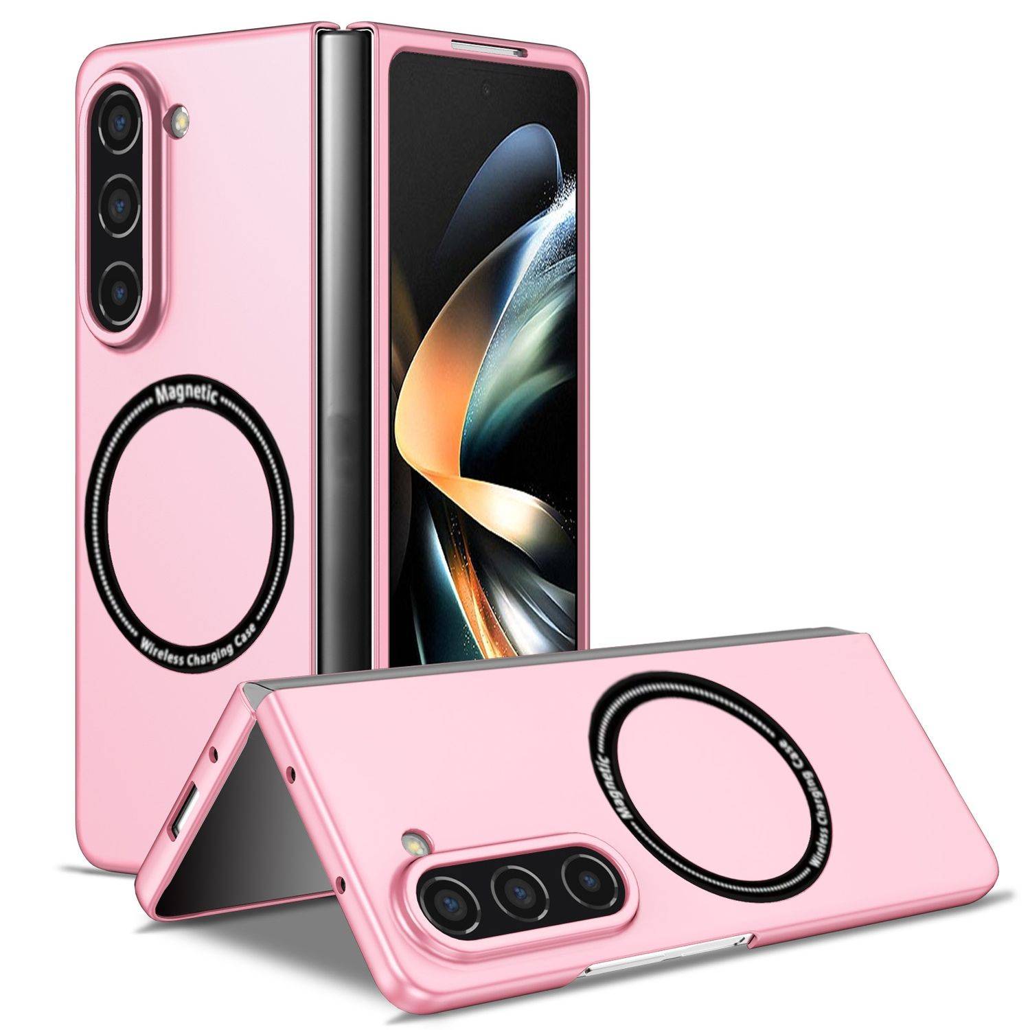 Für Samsung Galaxy Z Fold6 Magnet Magsafe Handy Schutz Hülle Case Pink