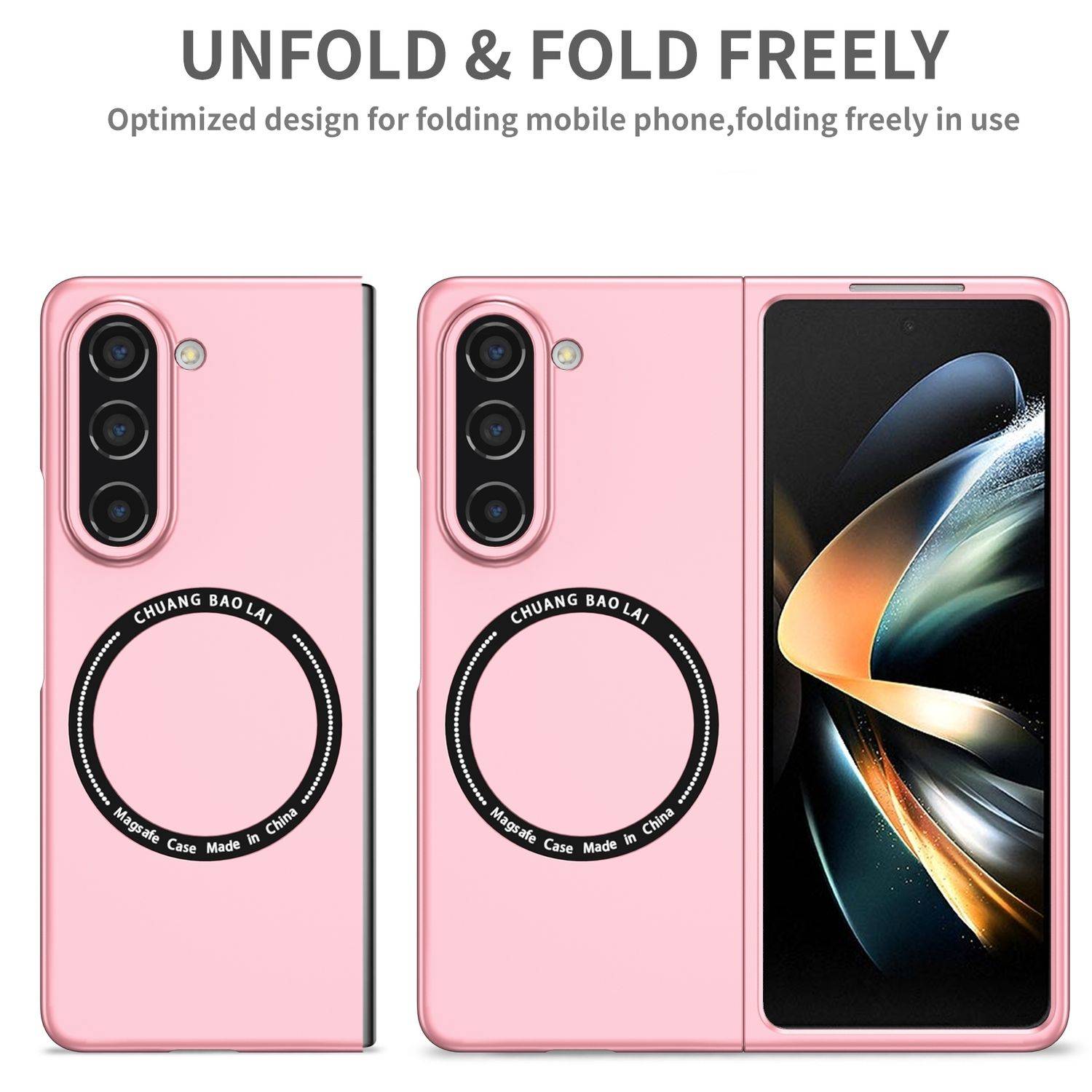 Für Samsung Galaxy Z Fold6 Magnet Magsafe Handy Schutz Hülle Case Pink