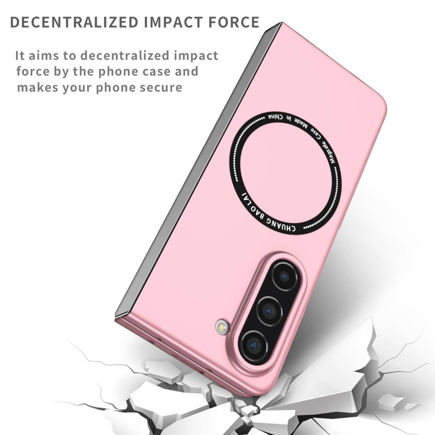 Für Samsung Galaxy Z Fold6 Magnet Magsafe Handy Schutz Hülle Case Pink