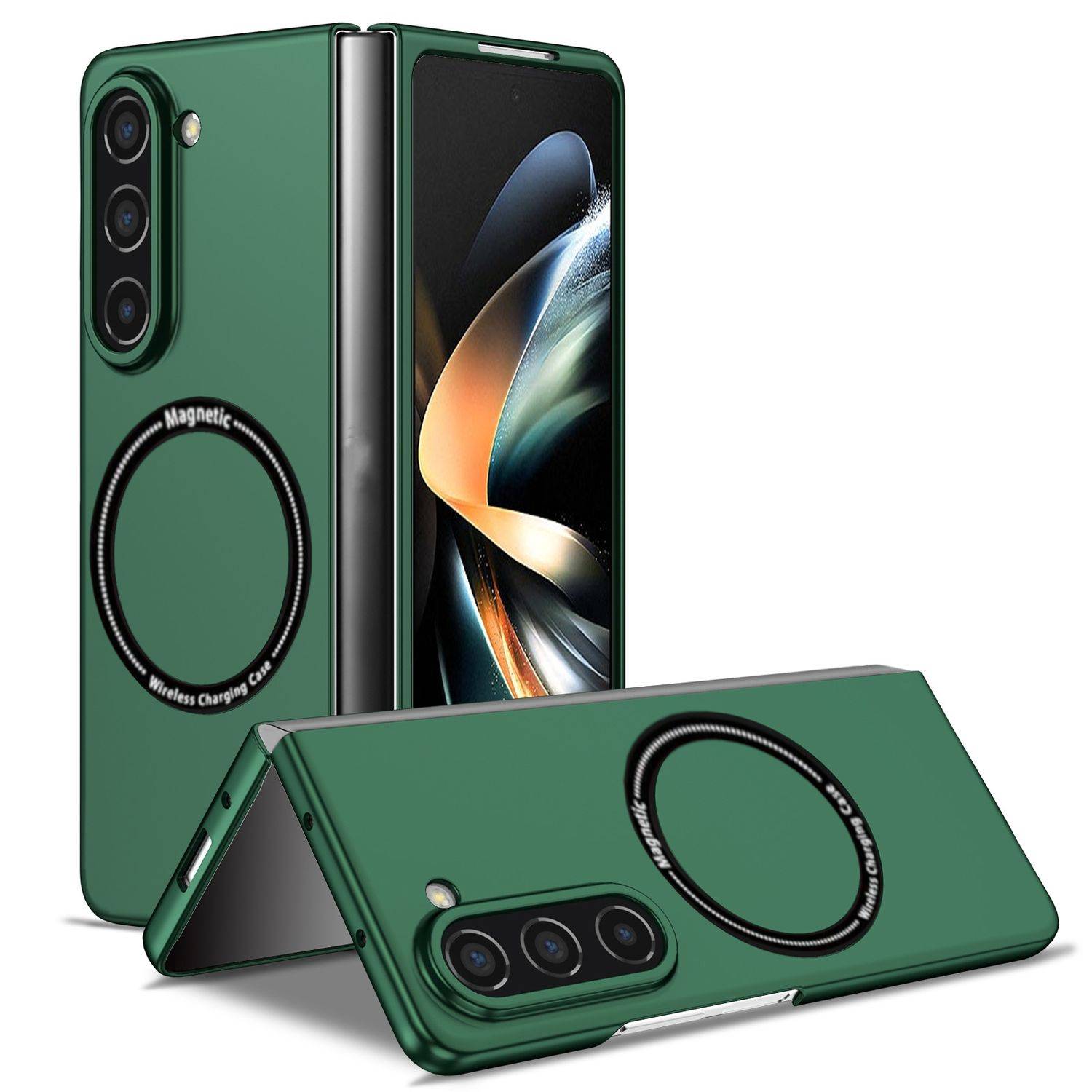 Für Samsung Galaxy Z Fold6 Magnet Magsafe Handy Schutz Hülle Case Grün