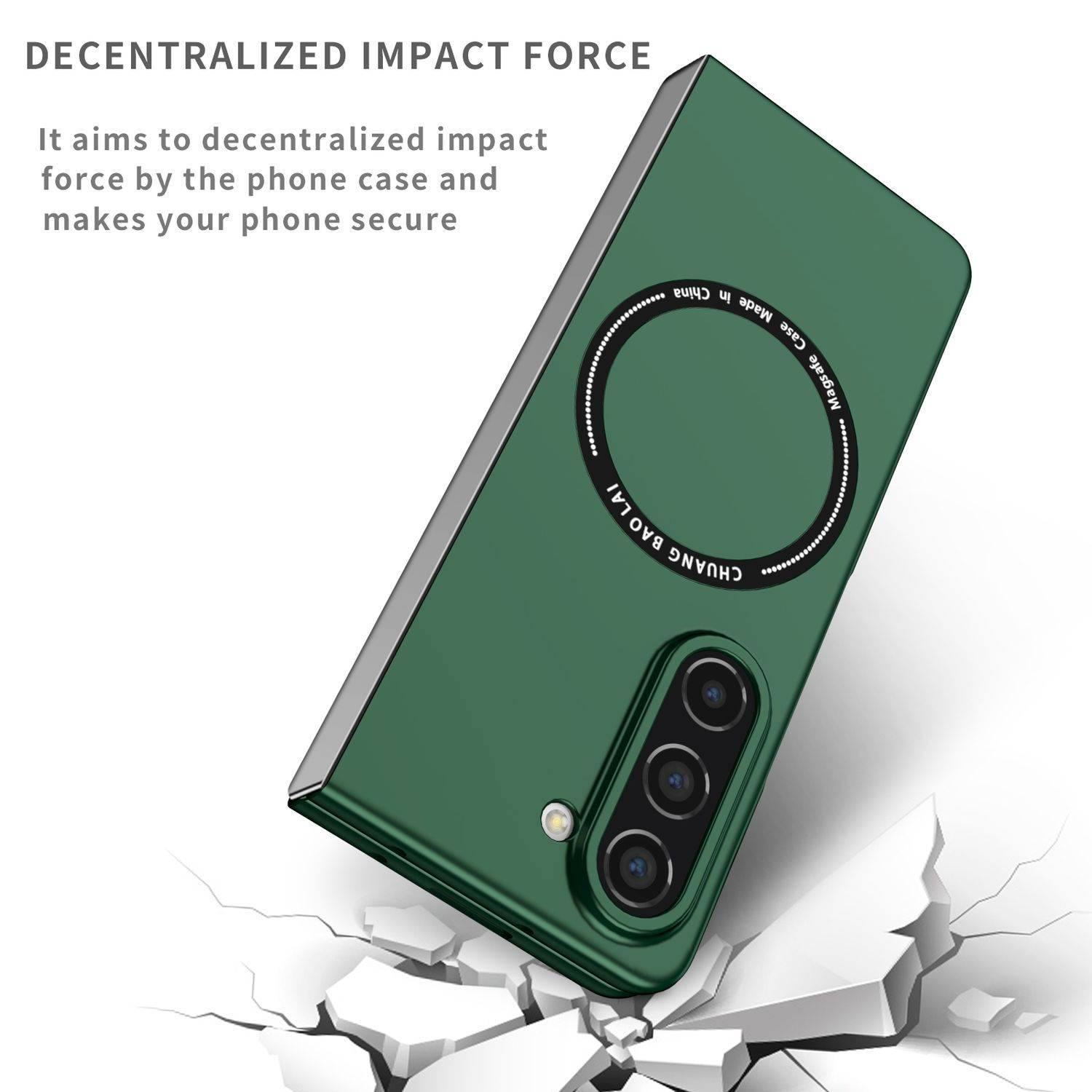 Für Samsung Galaxy Z Fold6 Magnet Magsafe Handy Schutz Hülle Case Grün