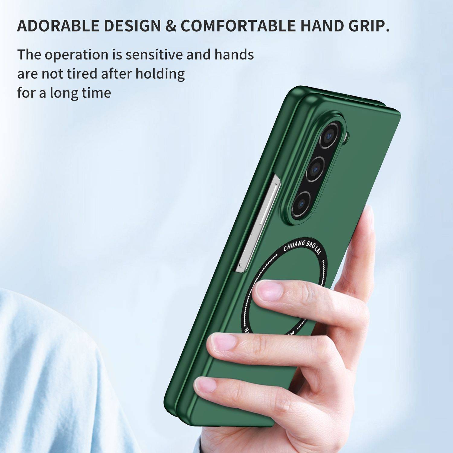 Für Samsung Galaxy Z Fold6 Magnet Magsafe Handy Schutz Hülle Case Grün