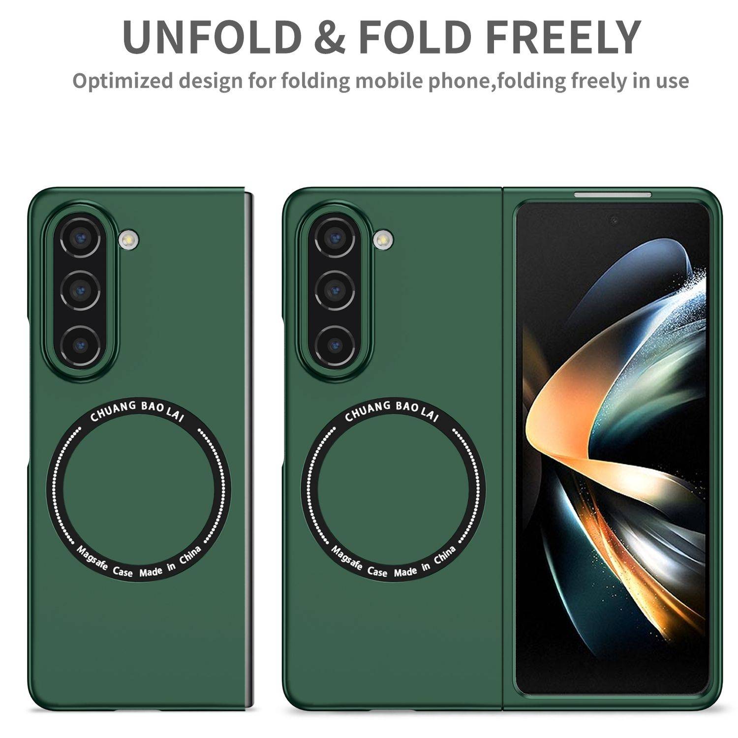 Für Samsung Galaxy Z Fold6 Magnet Magsafe Handy Schutz Hülle Case Grün
