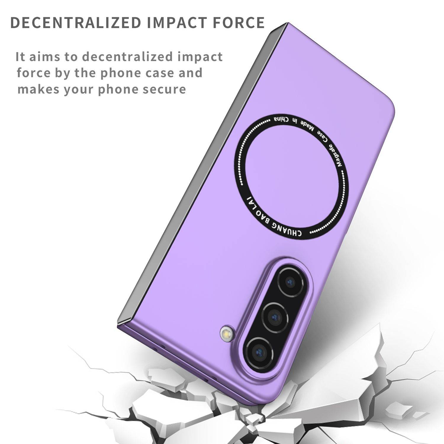Für Samsung Galaxy Z Fold6 Magnet Magsafe Handy Schutz Hülle Case Lila