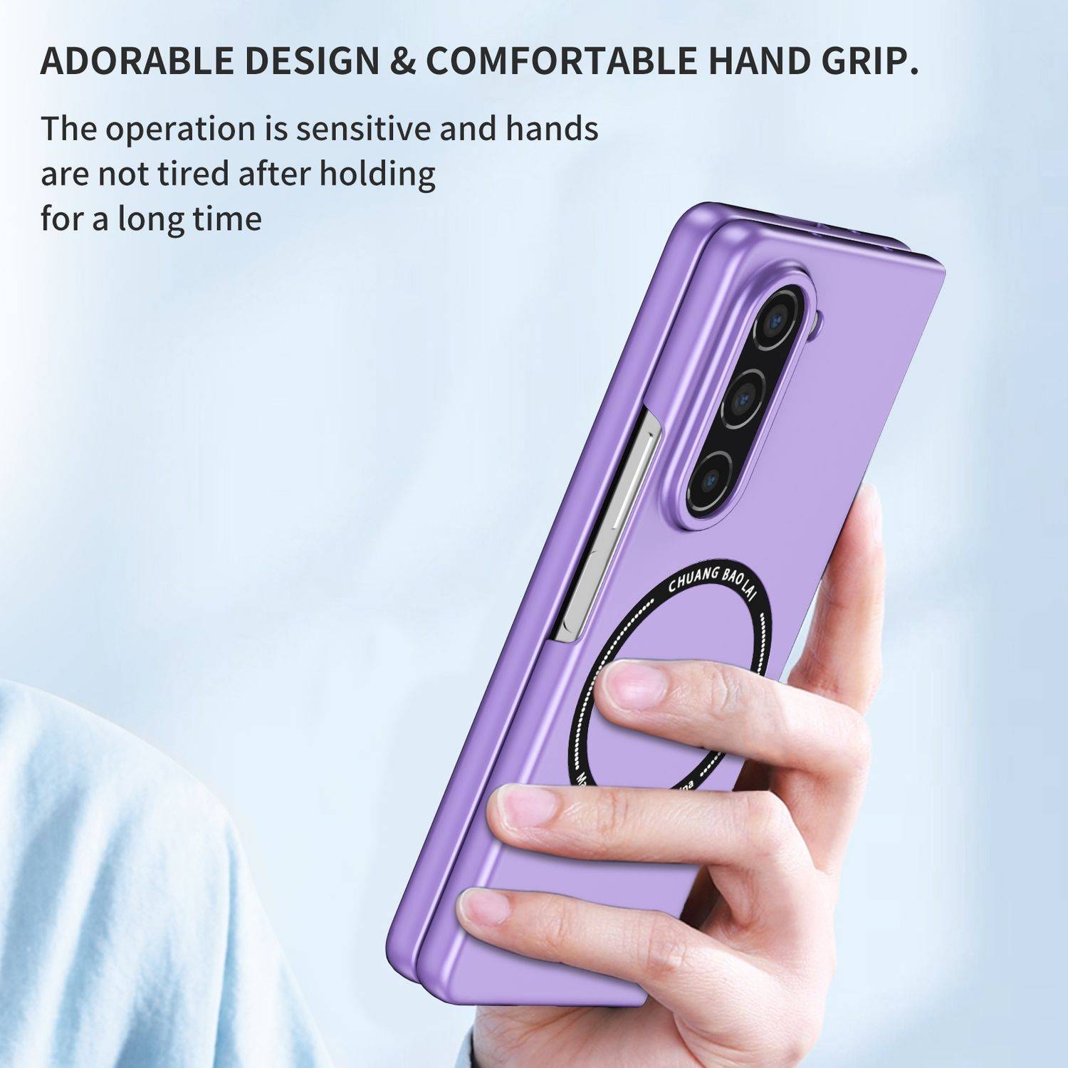 Für Samsung Galaxy Z Fold6 Magnet Magsafe Handy Schutz Hülle Case Lila