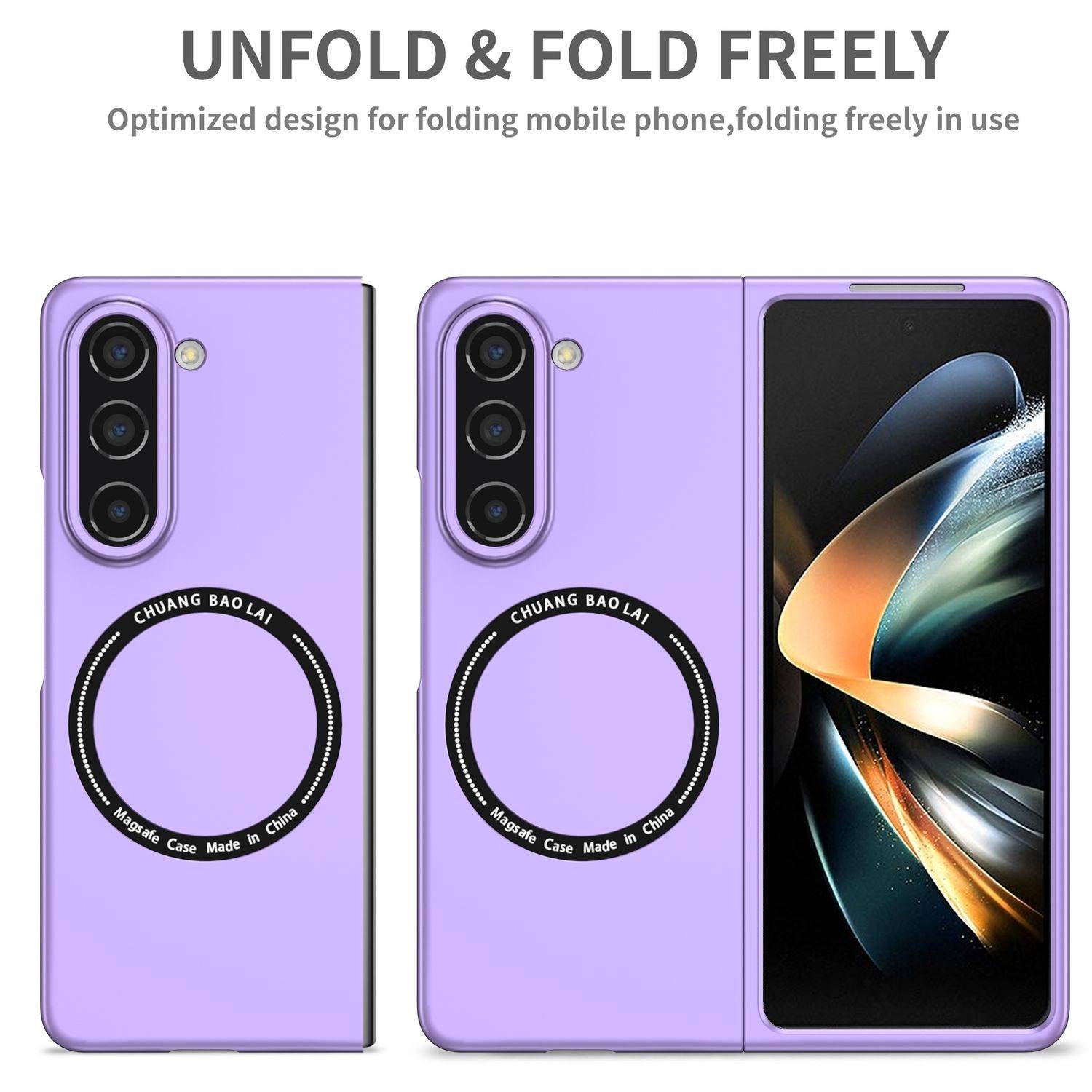 Für Samsung Galaxy Z Fold6 Magnet Magsafe Handy Schutz Hülle Case Lila