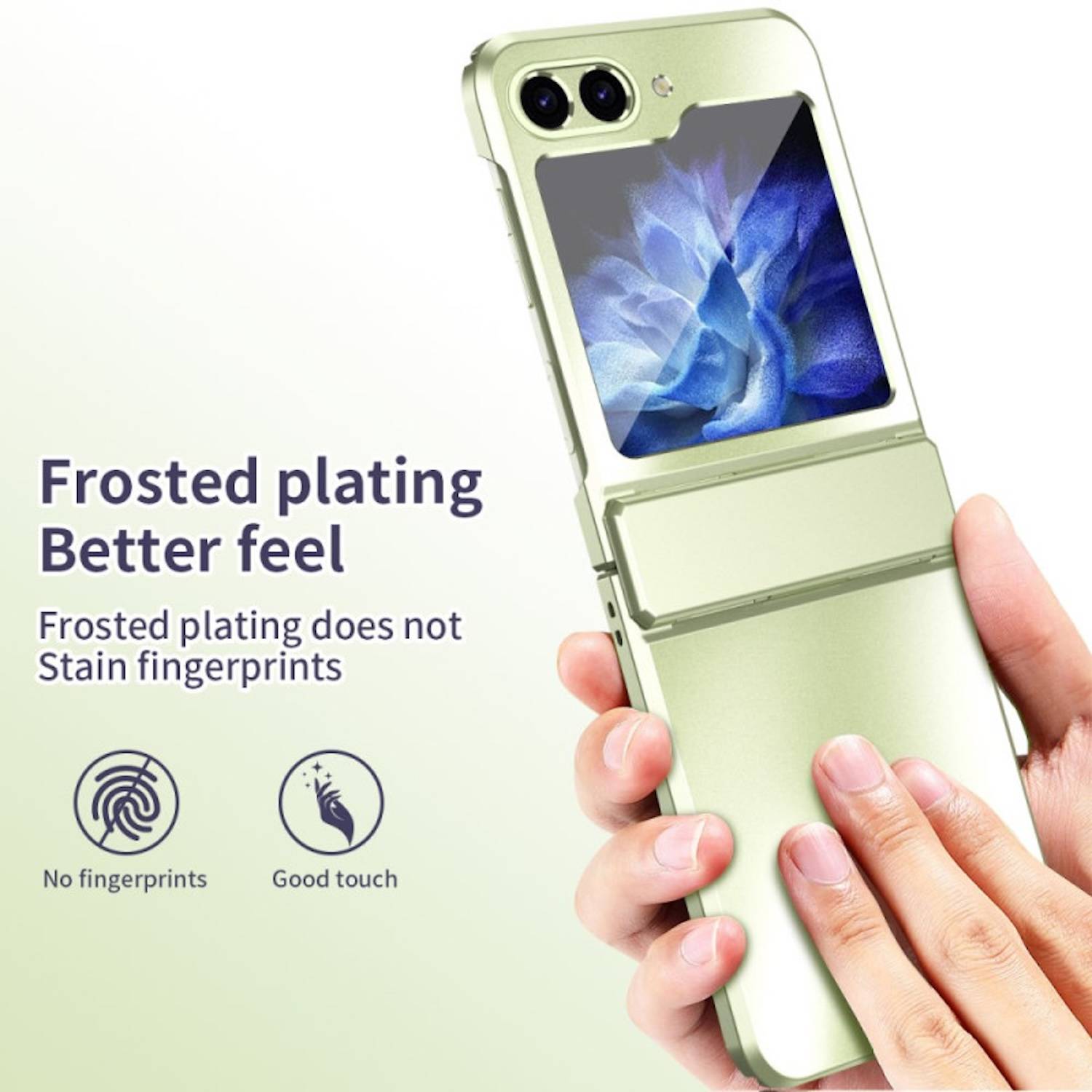 Für Samsung Galaxy Z Flip6 5G Design Metallic Effekt Schutz Hülle