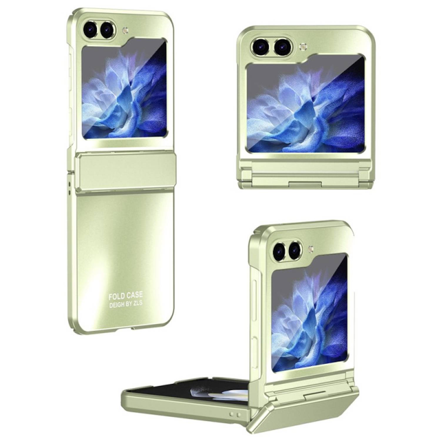Für Samsung Galaxy Z Flip6 5G Design Metallic Effekt Schutz Hülle