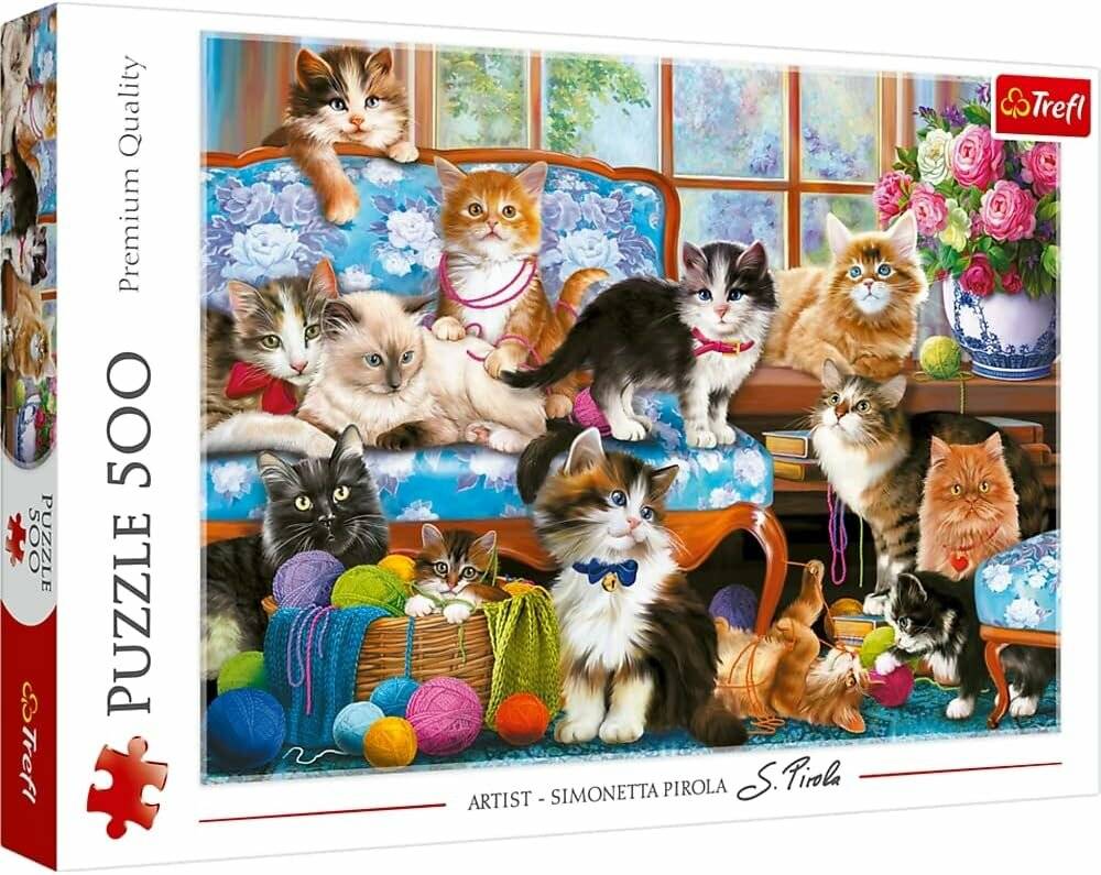 TREFL Puzzle Katzenfamilie 500 Teile