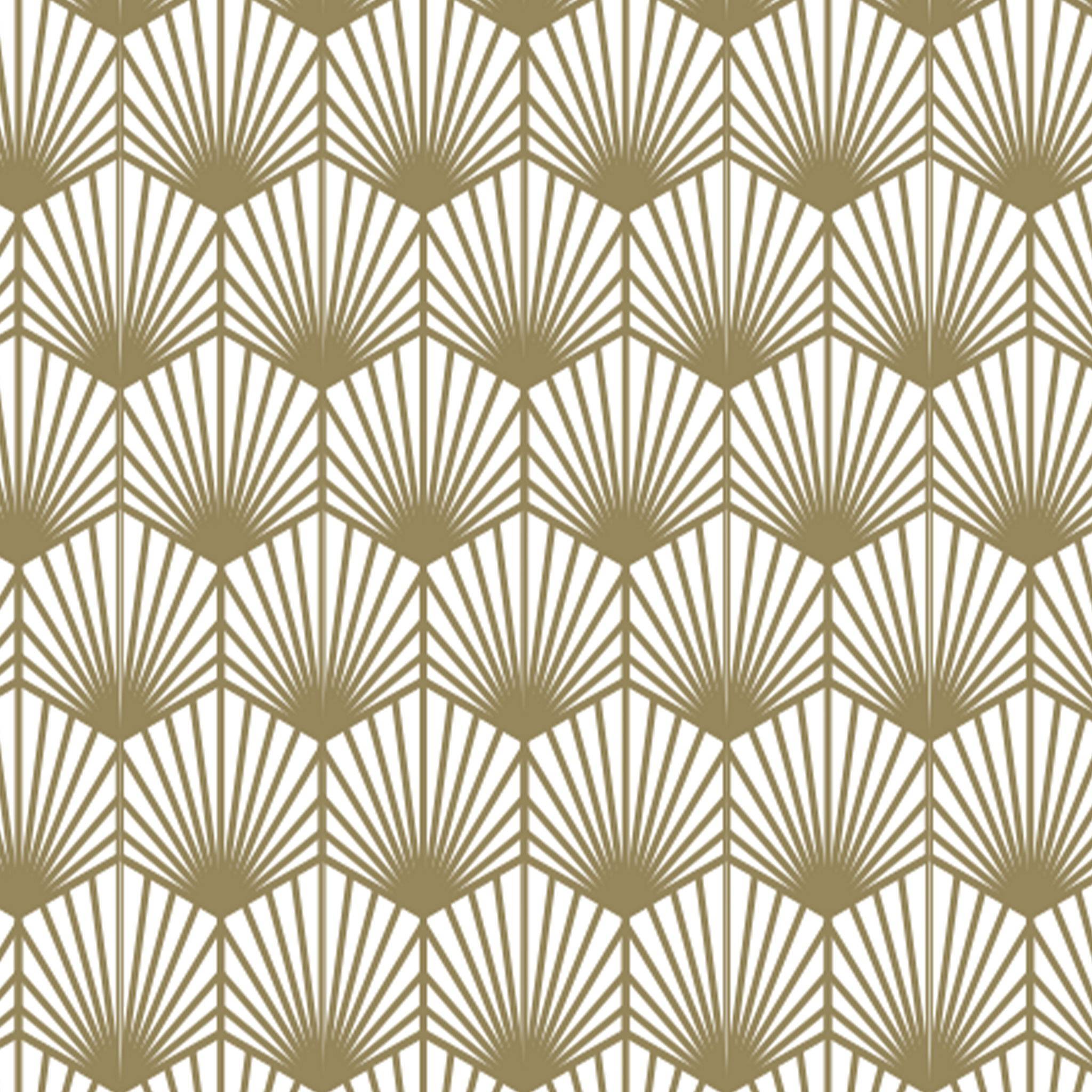 Clairefontaine Geschenkpapier 80g, Tiny Rolls, 50x0,35m, Art Déco gold 223913C